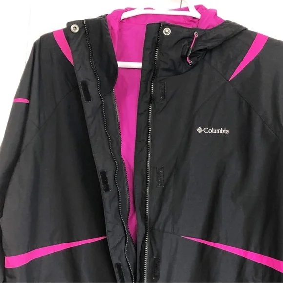 Columbia Women's Black & Hot Pink Interchange Jacket Size 1X - Picture 9 of 15